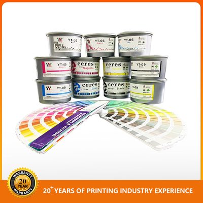 Los colores brillantes en offset la tinta de la impresión que el alto lustre de papel Cmyk entinta la magenta