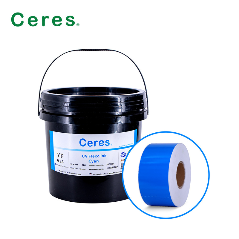Tinta UV Flexo CMYK y colores Panton para la impresión de etiquetas