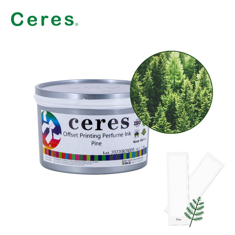 Impresión offset de Ceres Tinta de perfume sabor de pino color transparente