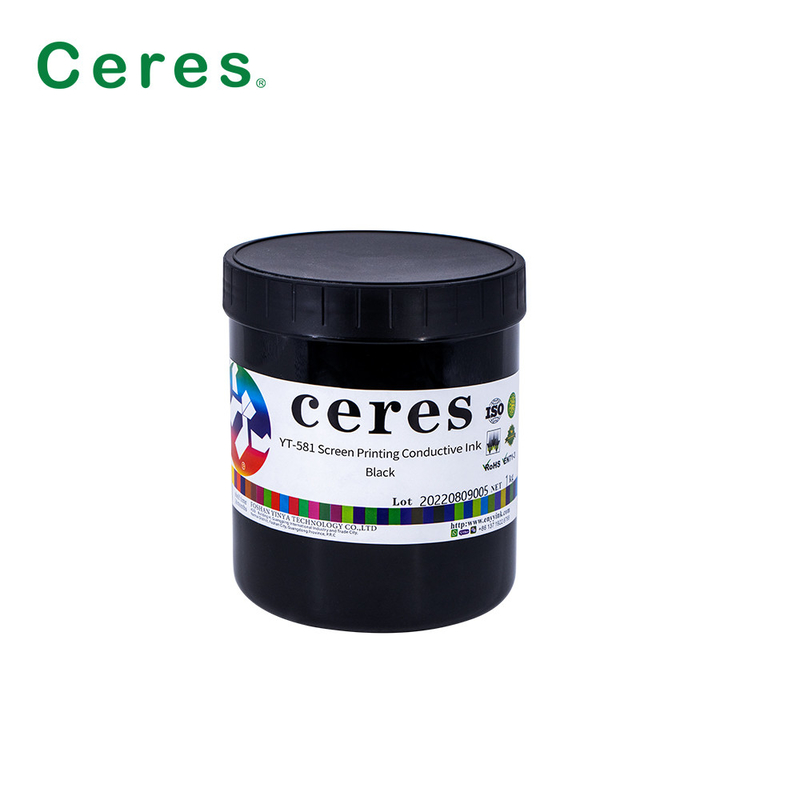 Tinta de impresión de seguridad de carbono de 75 ohm Color plateado para placa de circuito