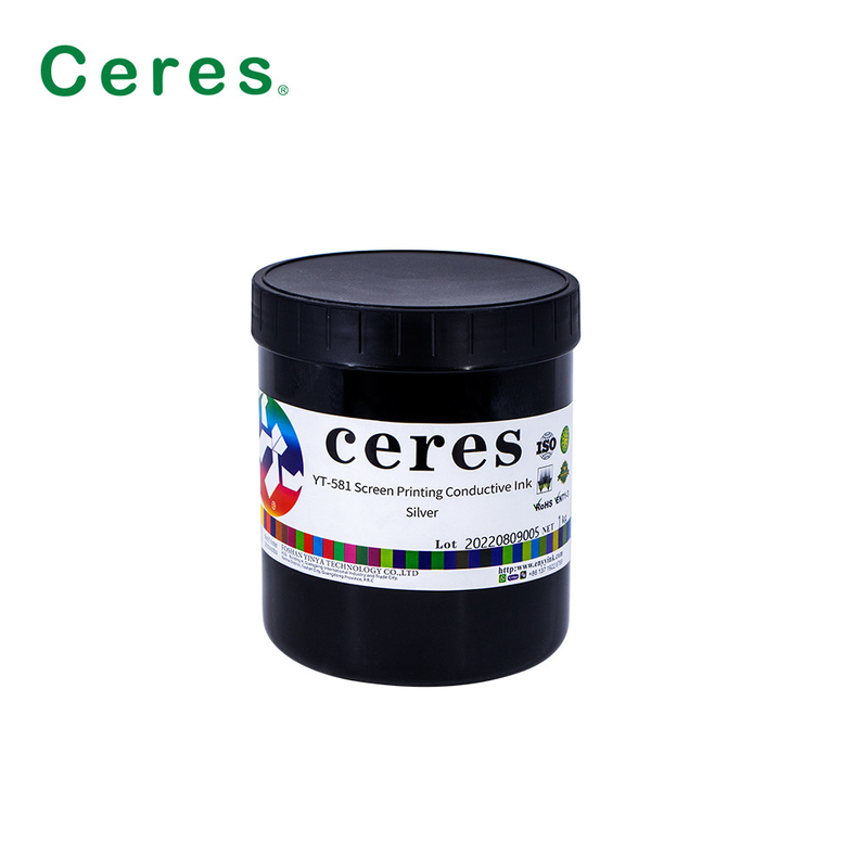 Tinta de impresión de seguridad de carbono de 75 ohm Color plateado para placa de circuito