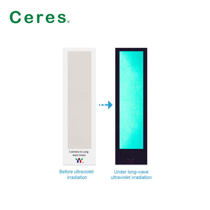 800nm Ceres UV Tinta Invisible Incolor a Verde Normal Seco