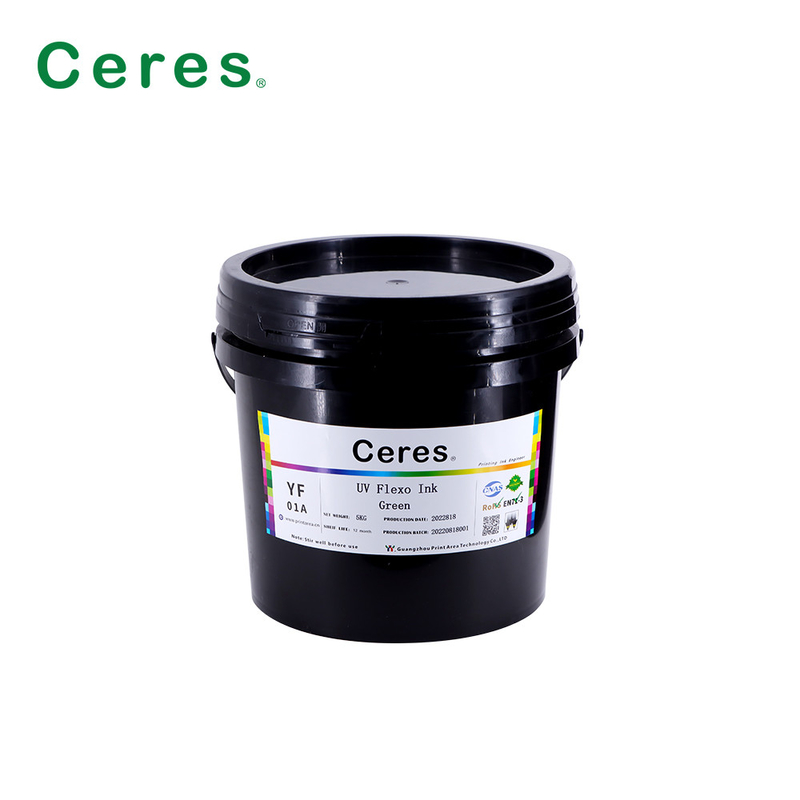 Color ultravioleta de Panton de la tinta de Flexo del verde de Rohs para el papel y el plástico