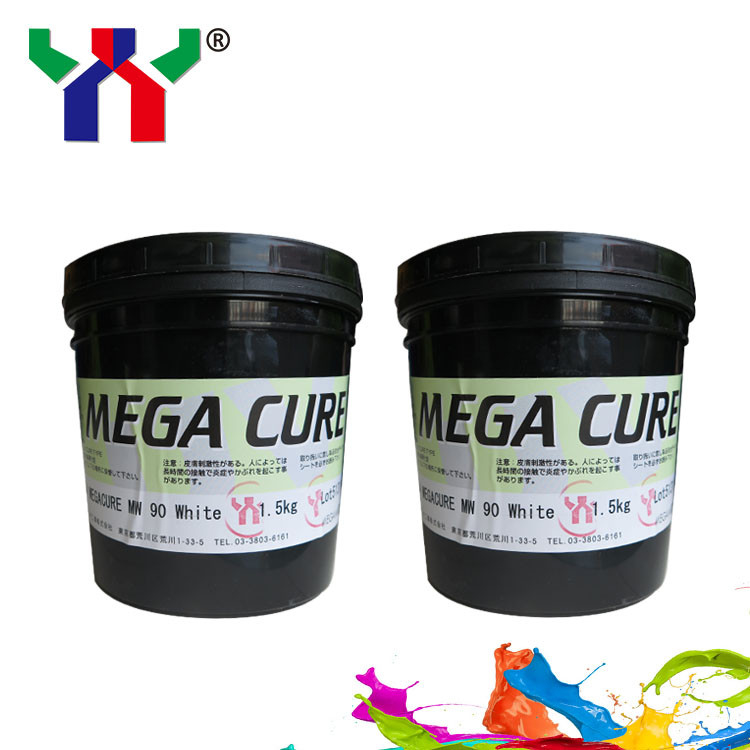 Tinta de color blanco offset 1 kg lata de tinta de impresión de curado UV Msds NW90 secado rápido