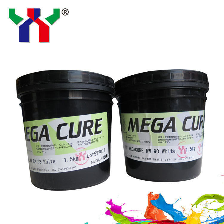 Tinta de color blanco offset 1 kg lata de tinta de impresión de curado UV Msds NW90 secado rápido