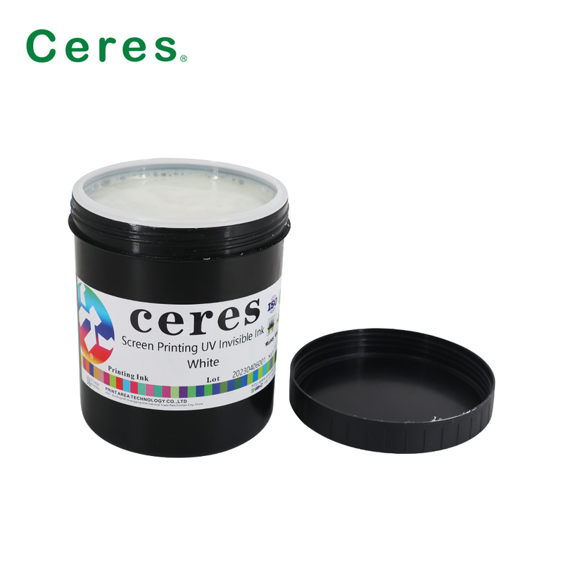 Pantalla que imprime la tinta invisible ultravioleta descolorida a seco normal blanco