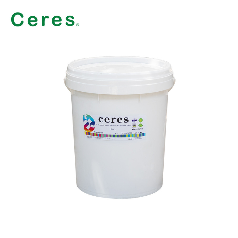 Tinta a base de agua de Fleox de la densidad del alto color 20 kilogramos/barril para el papel termal