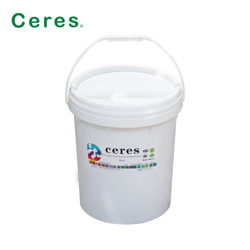 Tinta a base de agua de Fleox de la densidad del alto color 20 kilogramos/barril para el papel termal