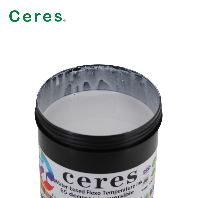 Tinta de impresión de la seguridad de 65 grados descolorida ennegrecer la tinta termosensible irreversible a base de agua de Flexo