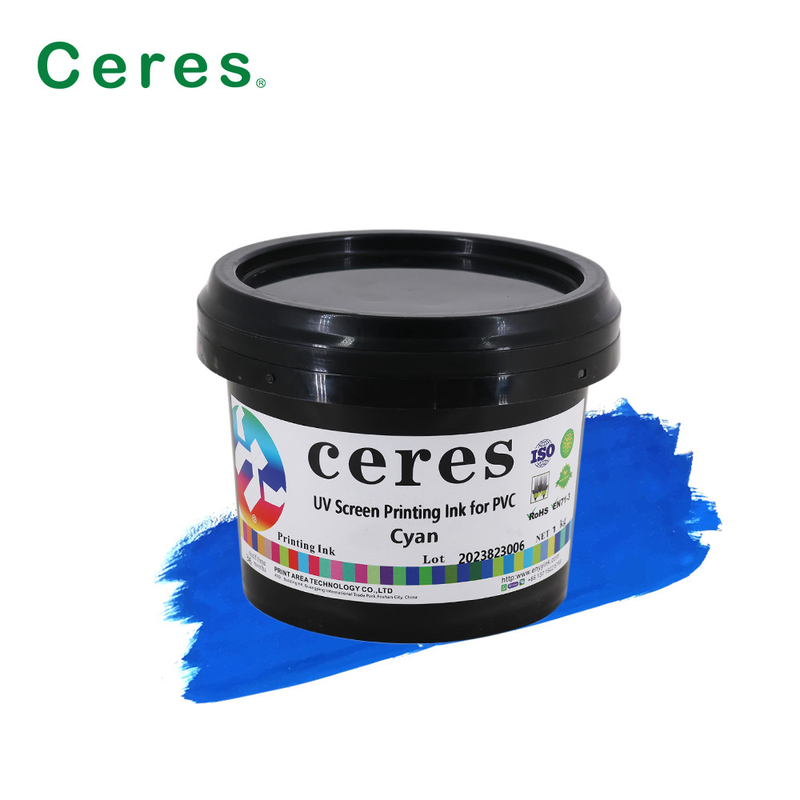 La tinta de impresión ULTRAVIOLETA de la pantalla de CMYK para PP de cristal plásticos PE ACARICIA el HDPE del LDPE