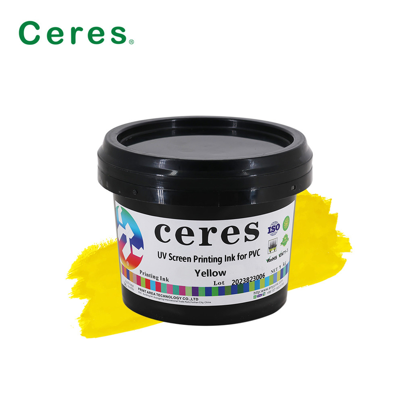 La tinta de impresión ULTRAVIOLETA de la pantalla de CMYK para PP de cristal plásticos PE ACARICIA el HDPE del LDPE
