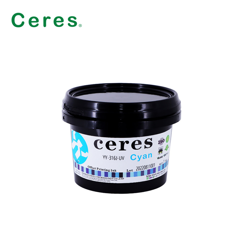 Tinta de offset UV de color de manchas vivas 1 Kg lata de tinta de impresión Pantone de alta velocidad