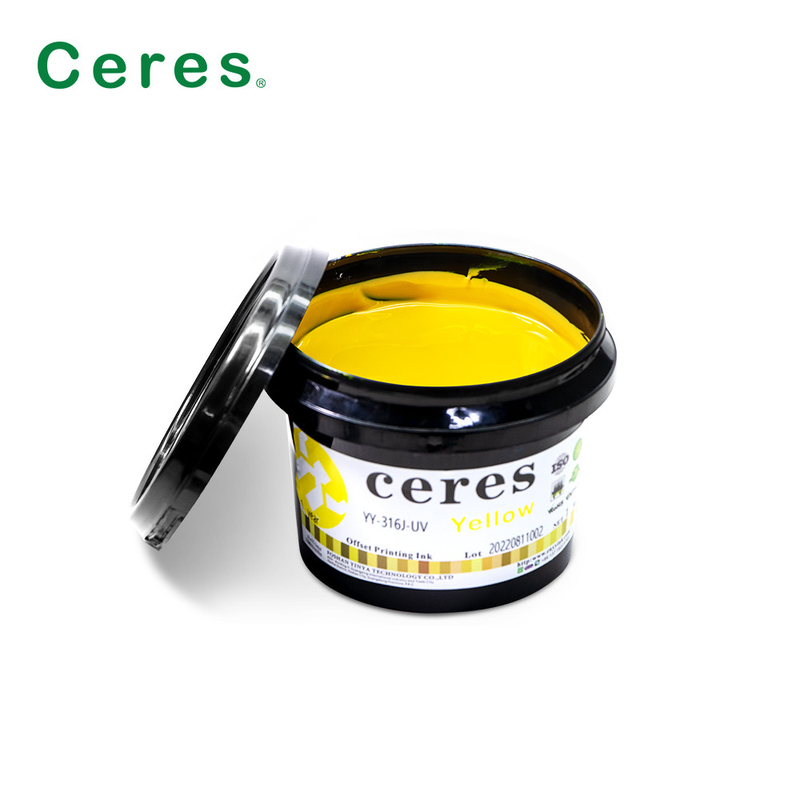 Tinta de offset UV de color de manchas vivas 1 Kg lata de tinta de impresión Pantone de alta velocidad