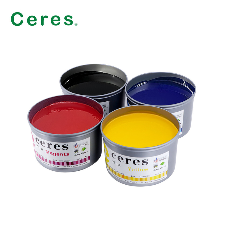 Tinta de impresión de offset de colores brillantes Papel de tinta de gran brillo Tintas de color magenta