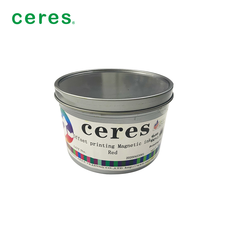Tinta de impresión magnética offset Color rojo 1Kg / lata de secado normal