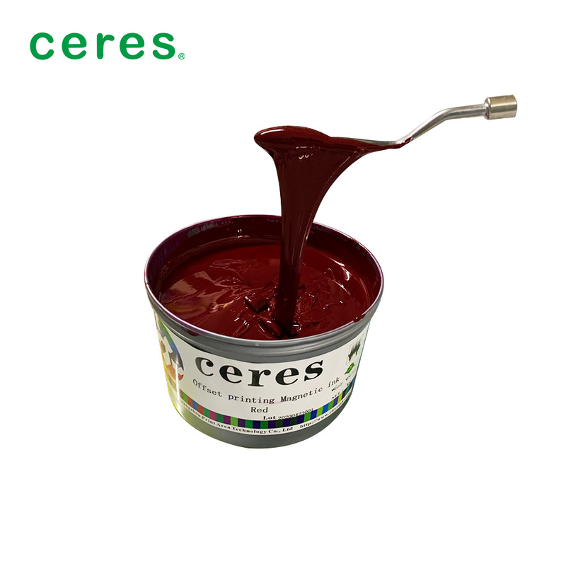 Tinta de impresión magnética offset Color rojo 1Kg / lata de secado normal