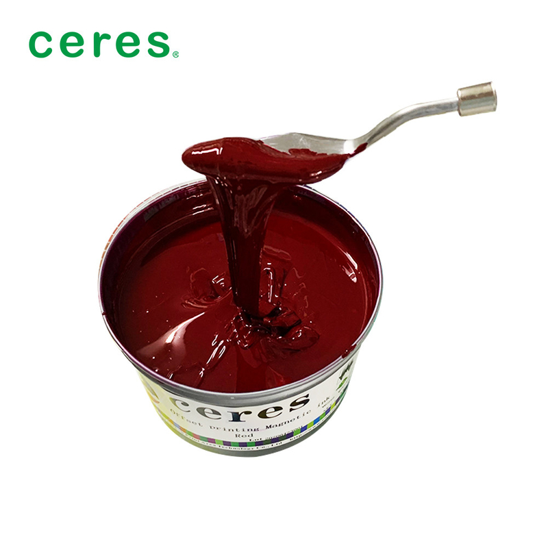Tinta de impresión magnética offset Color rojo 1Kg / lata de secado normal