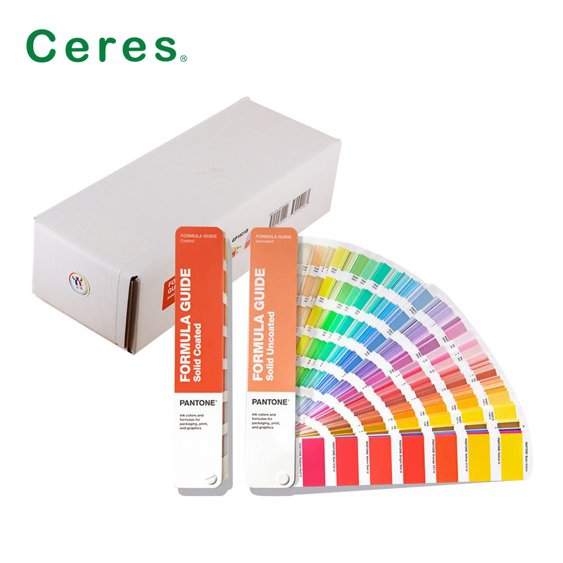GP1601B Guía de la fórmula de Pantone recubierta sin recubrimiento 2390 colores 2 piezas