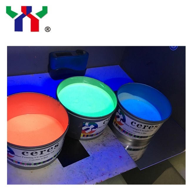 UV Invisible Ink for Offset Printing Colorless to Grass Green