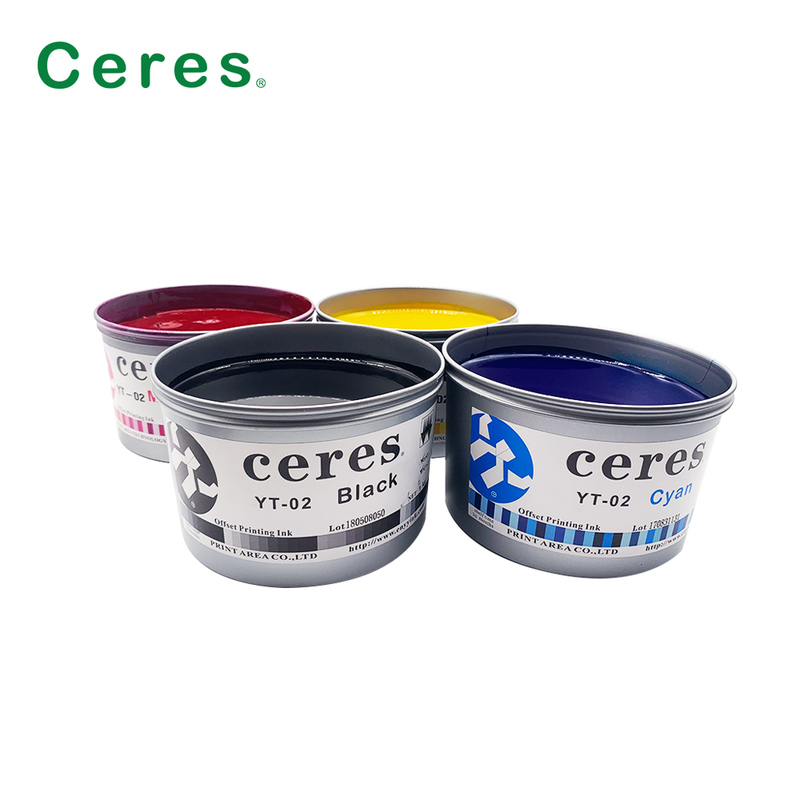 Tinta de impresión offset base aceite modelo Ceres High Gloss YY02/YY03/YY09 con una validez de 2 años