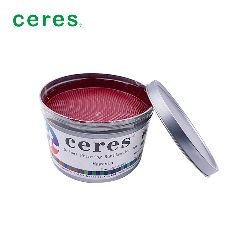 Tinta de sublimación magenta para impresión offset con pequeña diferencia de color, buena reproducibilidad y aptitud para máquinas de 4 colores