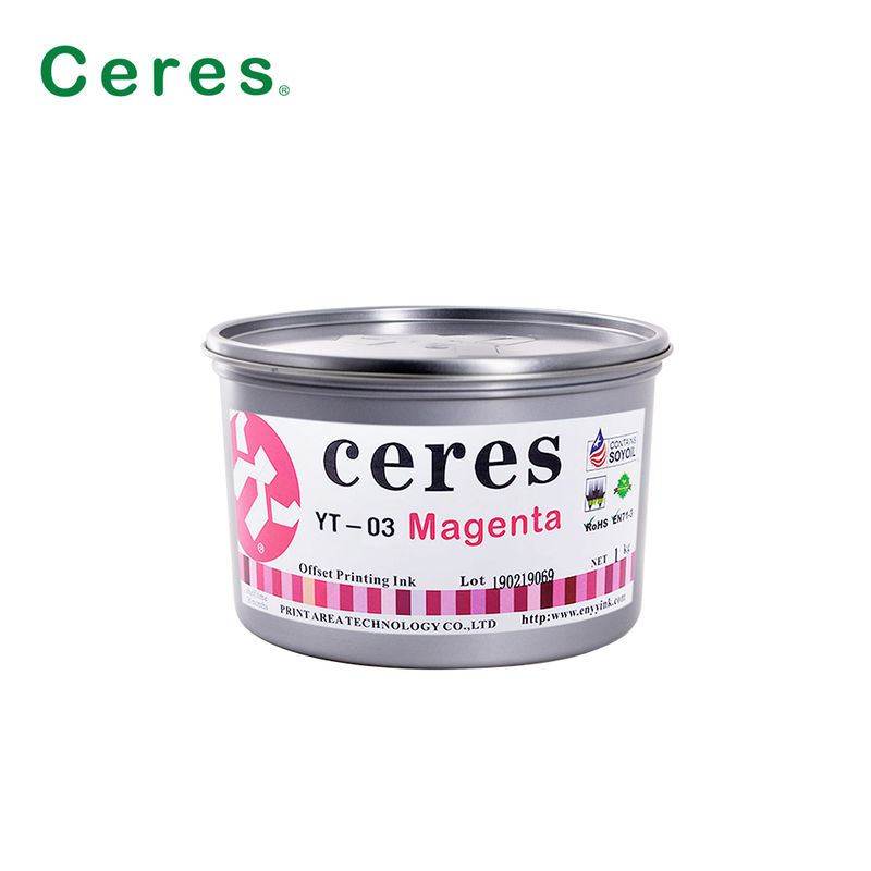 Tinta de Impresión Offset a Base de Solvente YT-03 CMYK Conforme a EN71-3 Ecológica para Impresión de Alta Calidad