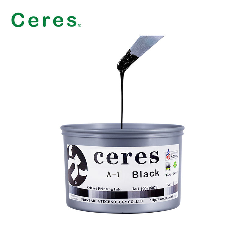 Tinta de impresión offset de soja de alta densidad de color de alto brillo con garantía de 24 meses para cualquier papel