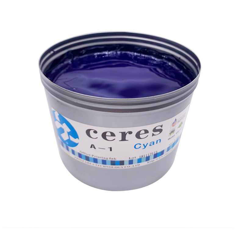 Tinta de impresión offset de soja de alta densidad de color de alto brillo con garantía de 24 meses para cualquier papel