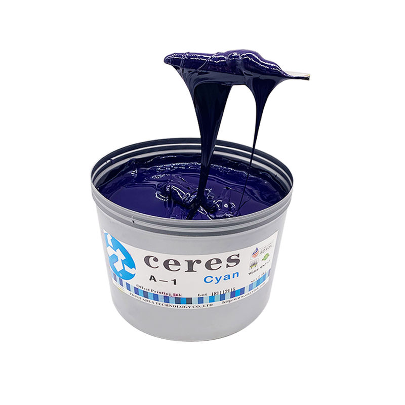 Tinta de impresión offset de soja de alta densidad de color de alto brillo con garantía de 24 meses para cualquier papel