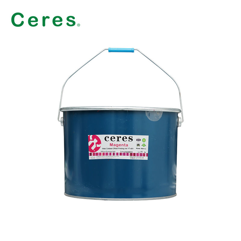 Tinta de impresión offset de Web Coldset para impresión de periódicos con transferencia de tinta fuerte en embalaje de barril de hierro