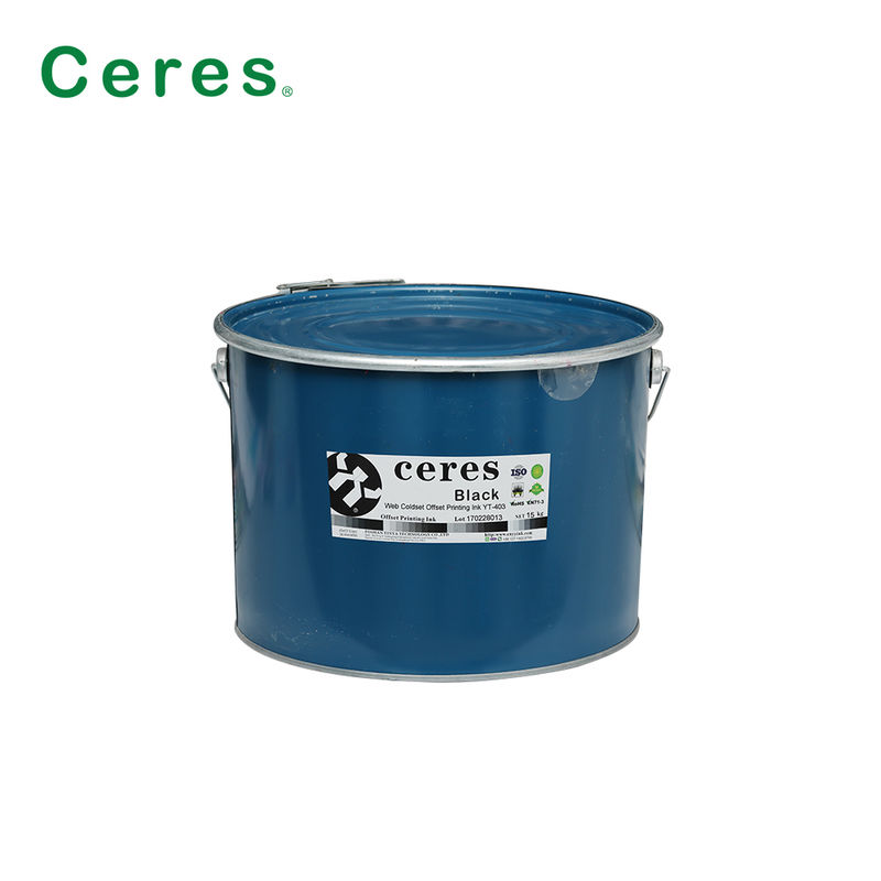 Tinta de impresión offset de Web Coldset para impresión de periódicos con transferencia de tinta fuerte en embalaje de barril de hierro