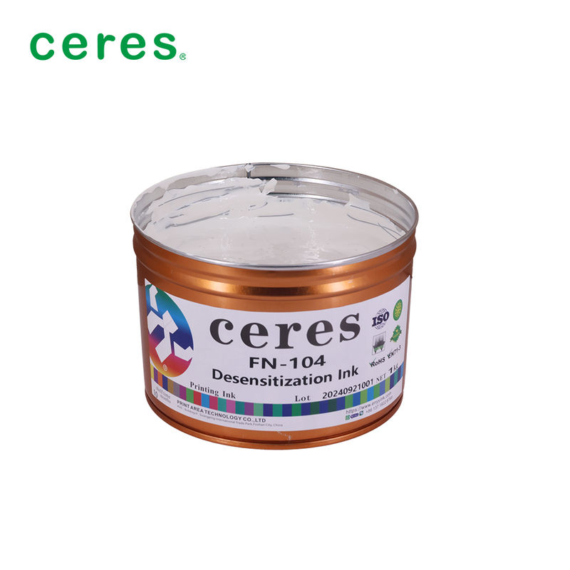 Tinta de impresión offset con solvente blanco para facturas expresas en embalaje de 1 kg/latita