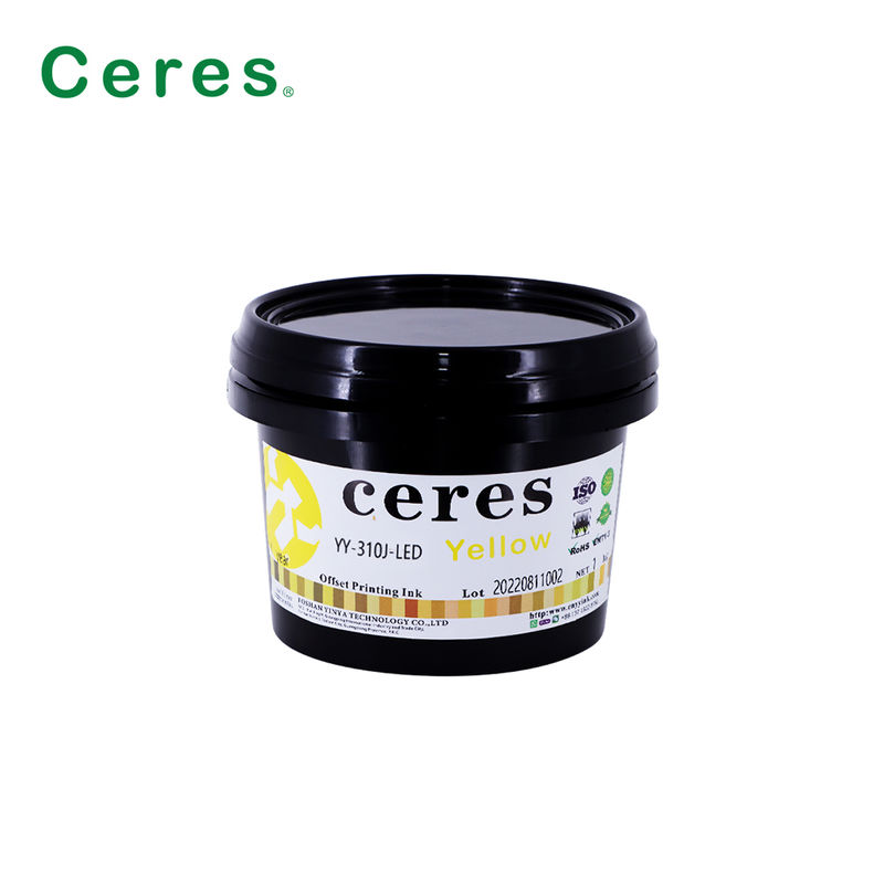 Tinta offset UV color rojo cálido secado rápido con buen rendimiento de transferencia para impresión offset