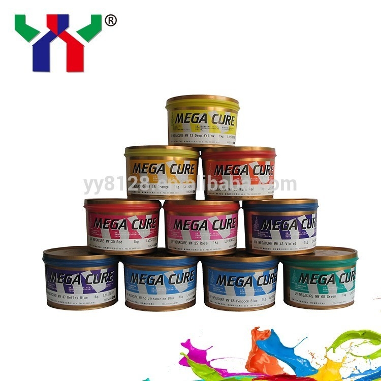Tinta de offset UV de PE PET de brillo fuerte 1 kg Tinta de impresión de PVC de lata Cmyk Colores