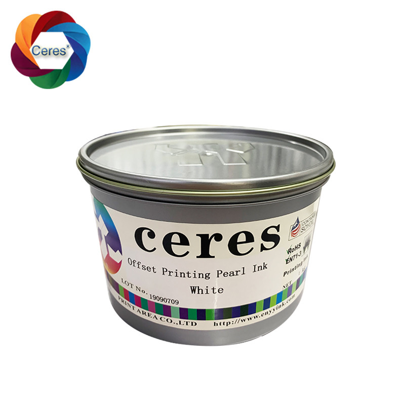 Tinta de papel blanco de oro grabado 1 kg lata de seguridad 3D Estéreo Tinta de perlas Impresión offset