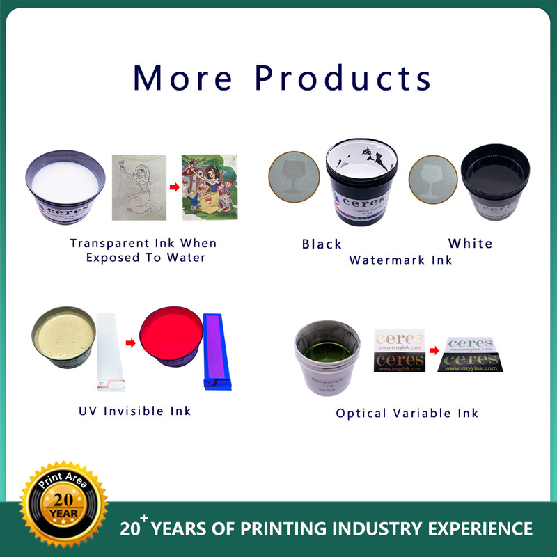 Tinta fluorescente UV offset 1 kg de papel de cartón de tinta con solvente ecológico normal