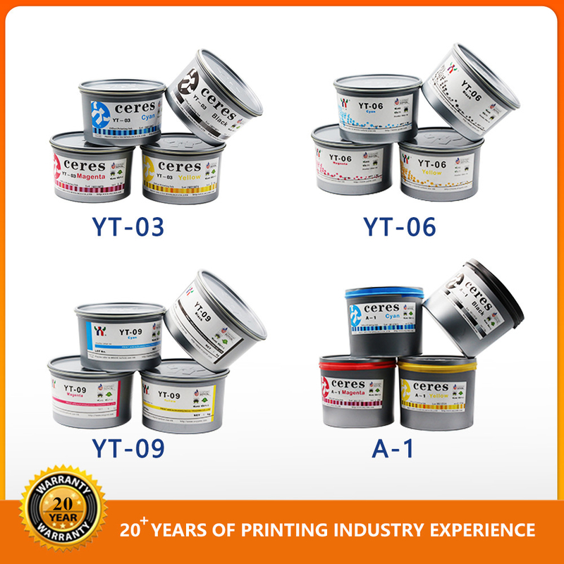 Tinta de impresión de offset de colores brillantes Papel de tinta de gran brillo Tintas de color magenta