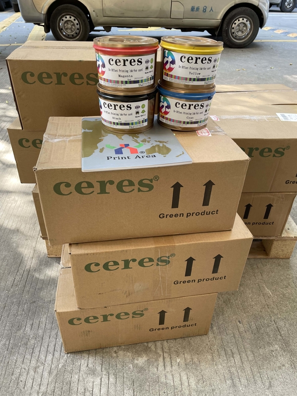 1 kg de tinta de secado rápido de lata para plástico CMYK de tarjeta bancaria Tinta basada en disolvente