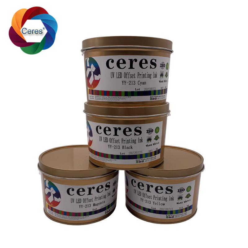 Tinta de offset UV Ceres 1 Kg Tinta a base de disolvente de lata YY-213 Secado rápido