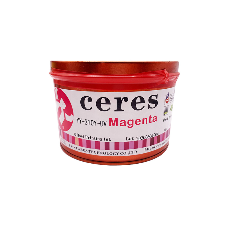 1 Kg Puede tinta de impresión UV offset CMYK reflejo tinta de color de manchas azules a base de disolvente