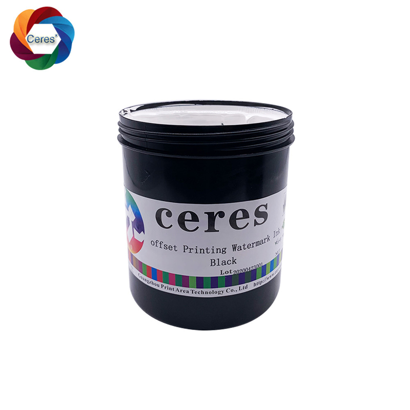 Impresión de pantalla offset Documentos Tinta de marca de agua para impresora de inyección de tinta 80 gramos 0,5 kg