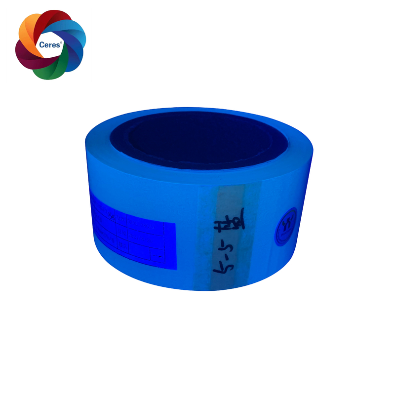 Película de estampado en caliente de 27 micras UV Tinta invisible Película de laminación de papel Bopp azul