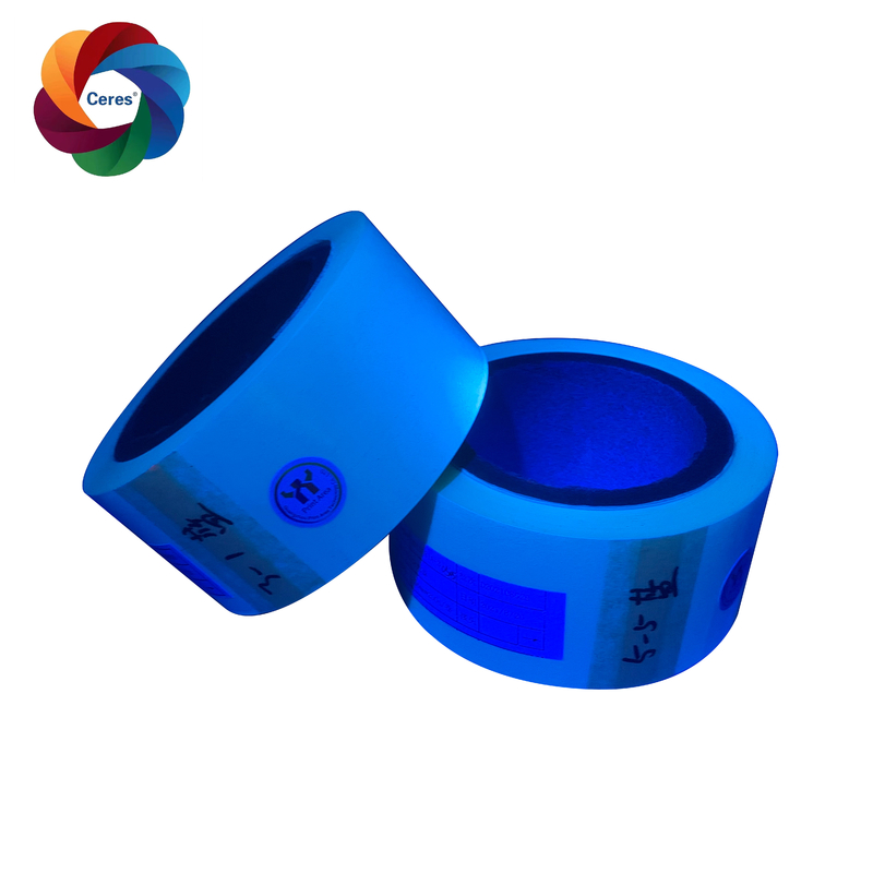 Película de estampado en caliente de 27 micras UV Tinta invisible Película de laminación de papel Bopp azul