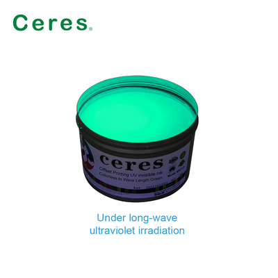 800nm Ceres UV Tinta Invisible Incolor a Verde Normal Seco