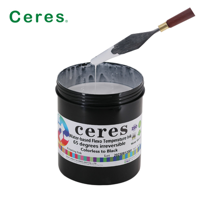 Tinta de impresión de la seguridad de 65 grados descolorida ennegrecer la tinta termosensible irreversible a base de agua de Flexo
