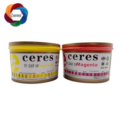 Tinta de dibujo UV ligera Tinta de impresión offset fluorescente basada en solvente CMYK