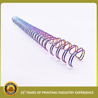 Calendario doble bobina espiral de unión de tono 3:1 1,4 mm de acero de nylon doble libro de alambre
